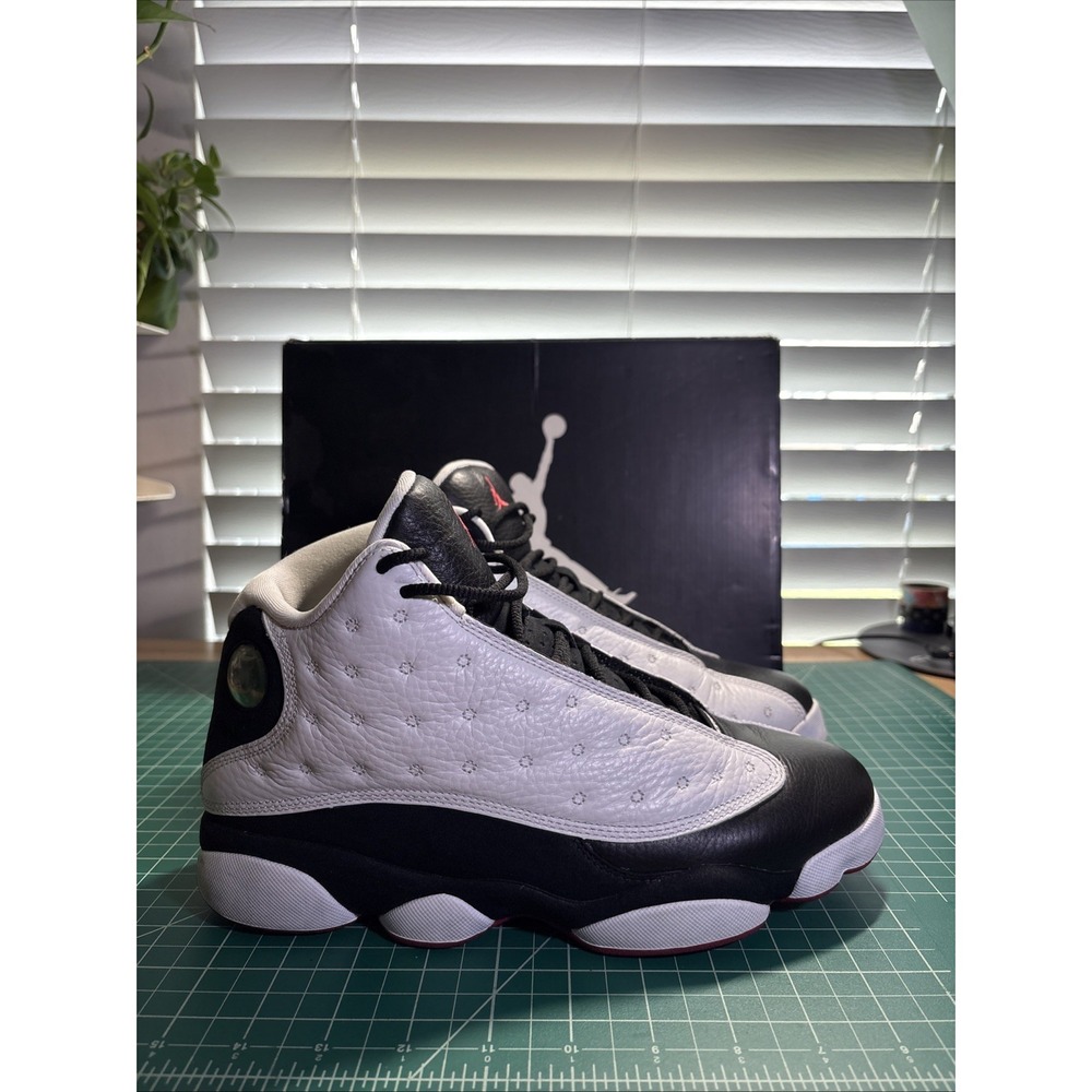 Air Jordan Retro 13 Men's Size 8 White/Black/True Red "He Got Game" 309259–104